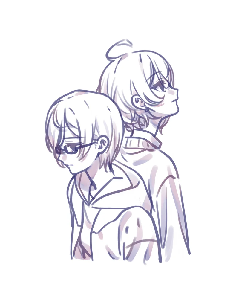 Siblings back to back