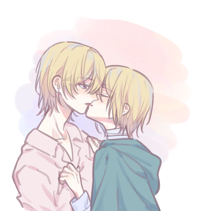 They are kissing